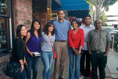 Lab members celebrate one of their own going to graduate school.