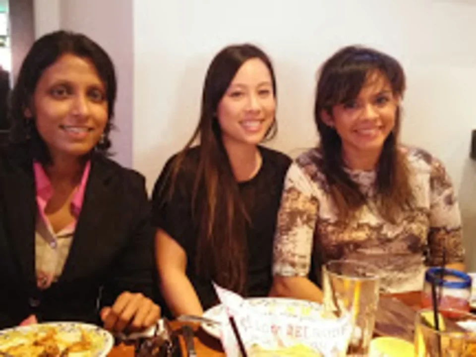 Lab members celebrate one of their own being accepted into a PHD program.