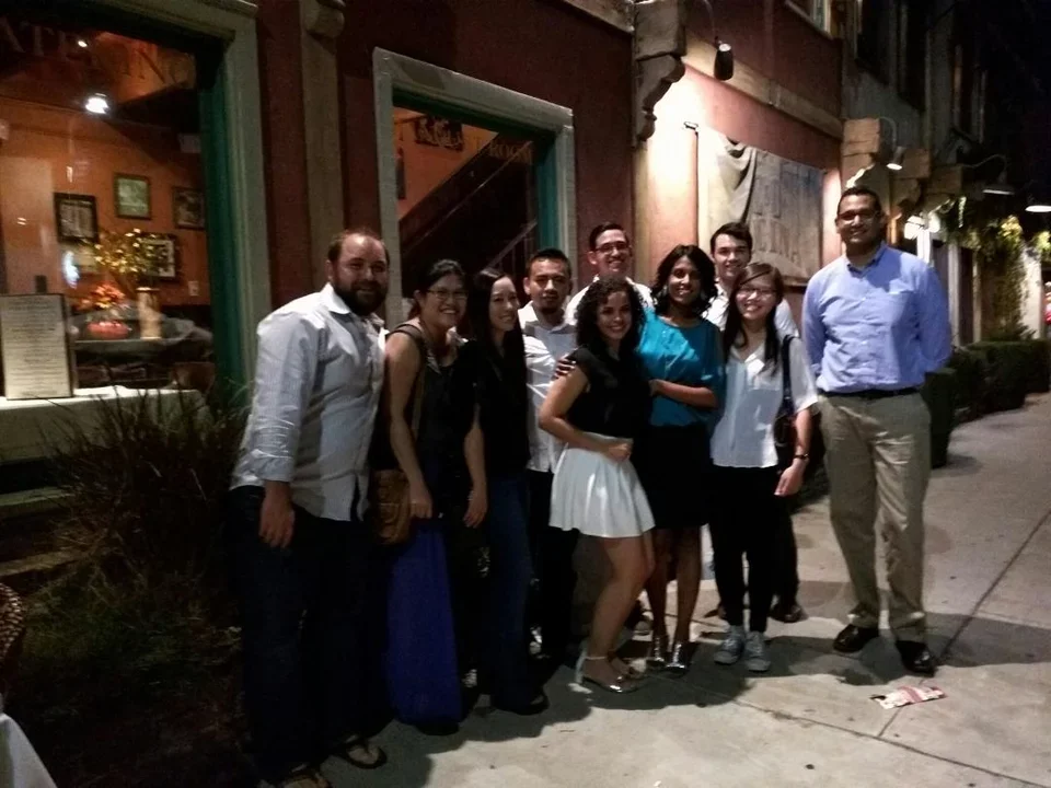 Lab members celebrate one of their getting a project scientist position.